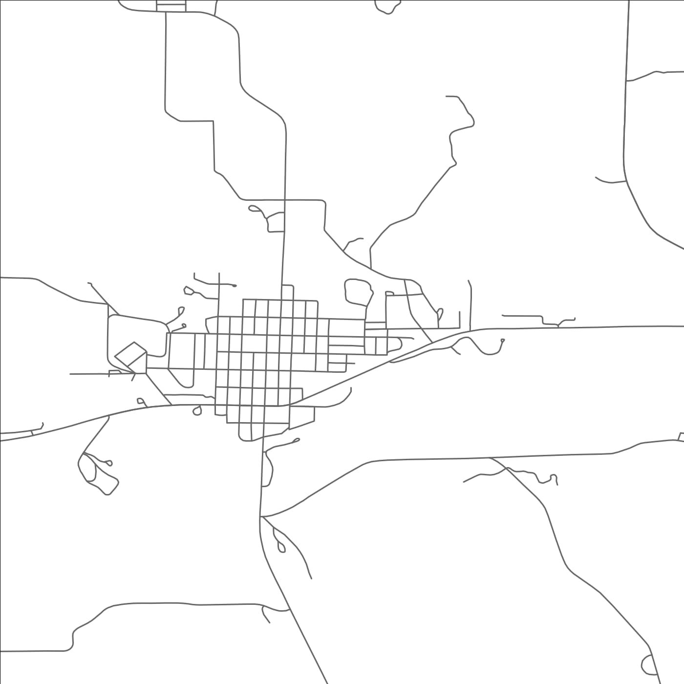 ROAD MAP OF CURTIS, NEBRASKA BY MAPBAKES