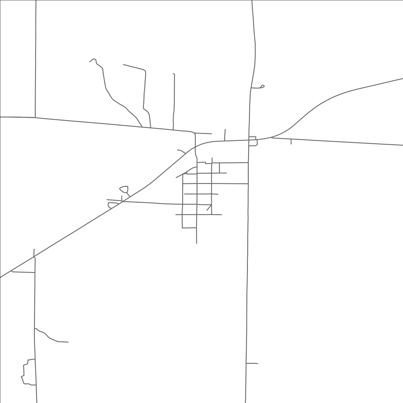 ROAD MAP OF DANBURY, NEBRASKA BY MAPBAKES