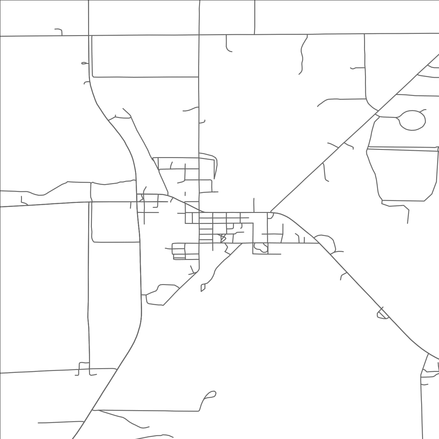 ROAD MAP OF DANNEBROG, NEBRASKA BY MAPBAKES