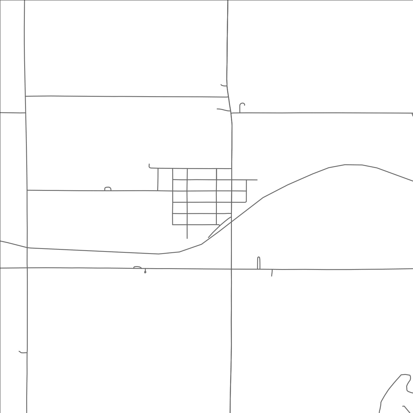 ROAD MAP OF DILLER, NEBRASKA BY MAPBAKES