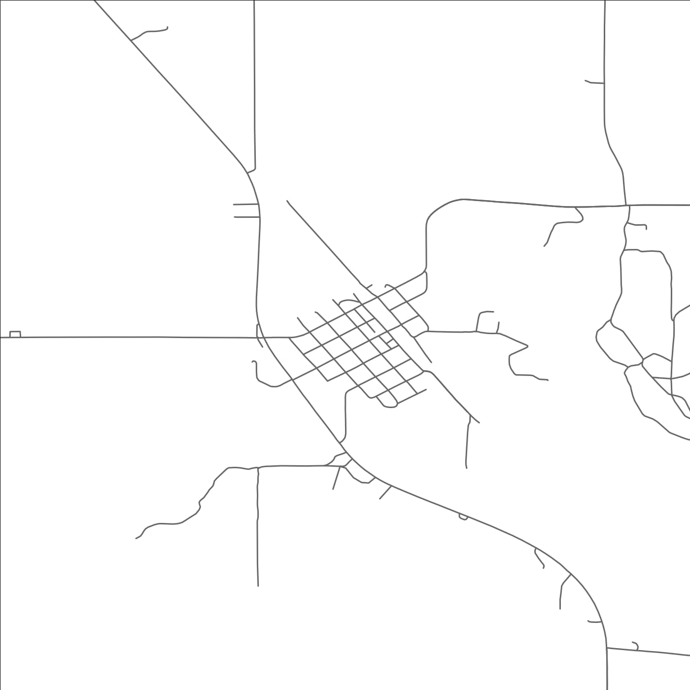 ROAD MAP OF ELBA, NEBRASKA BY MAPBAKES