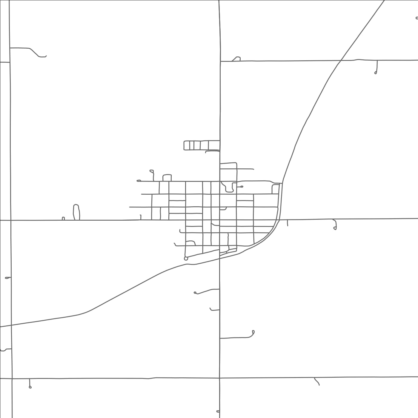 ROAD MAP OF ELMWOOD, NEBRASKA BY MAPBAKES