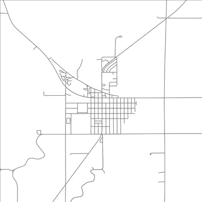 ROAD MAP OF ELWOOD, NEBRASKA BY MAPBAKES