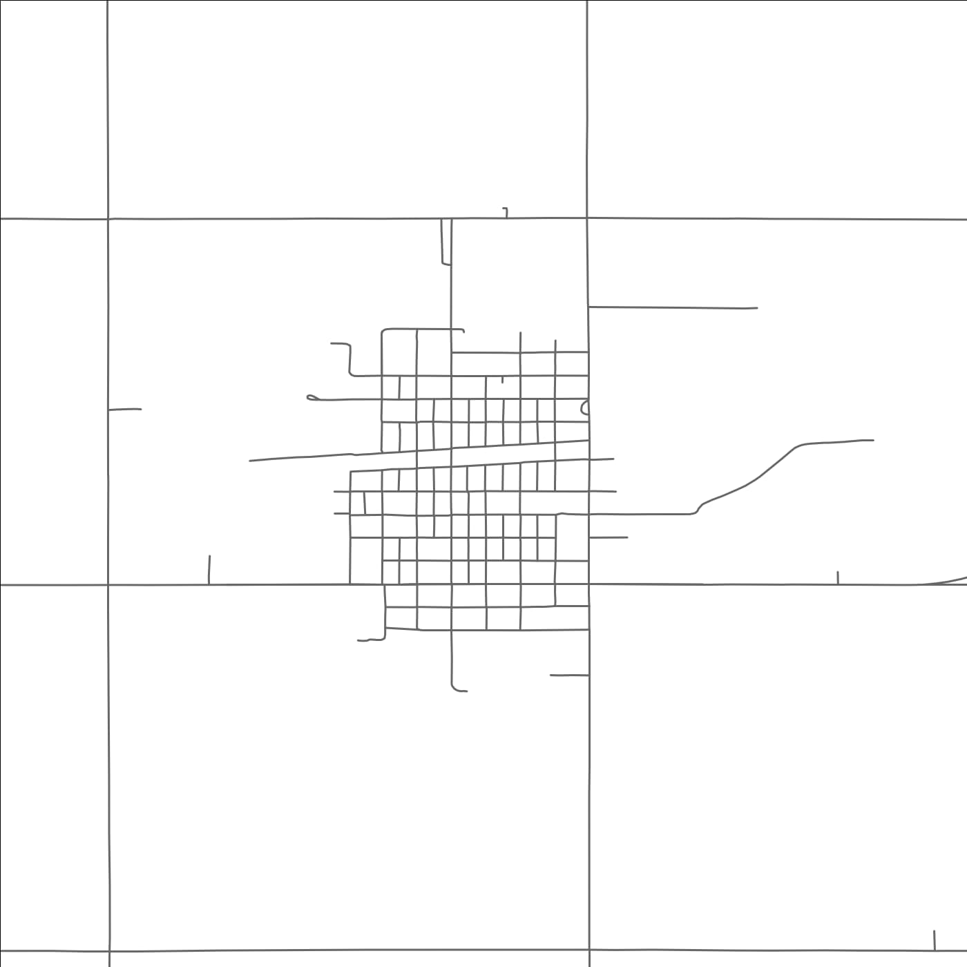 ROAD MAP OF EXETER, NEBRASKA BY MAPBAKES