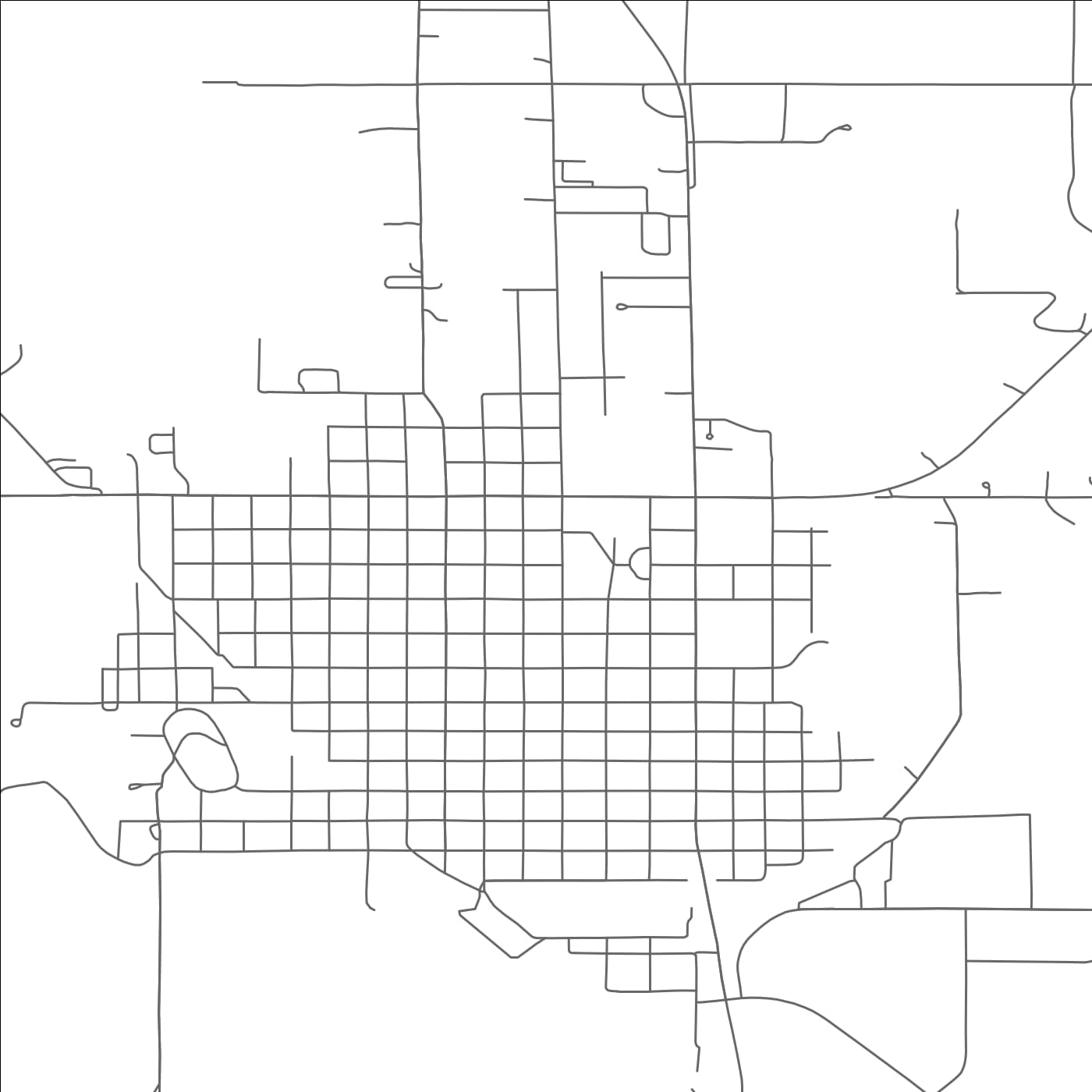 ROAD MAP OF FAIRBURY, NEBRASKA BY MAPBAKES