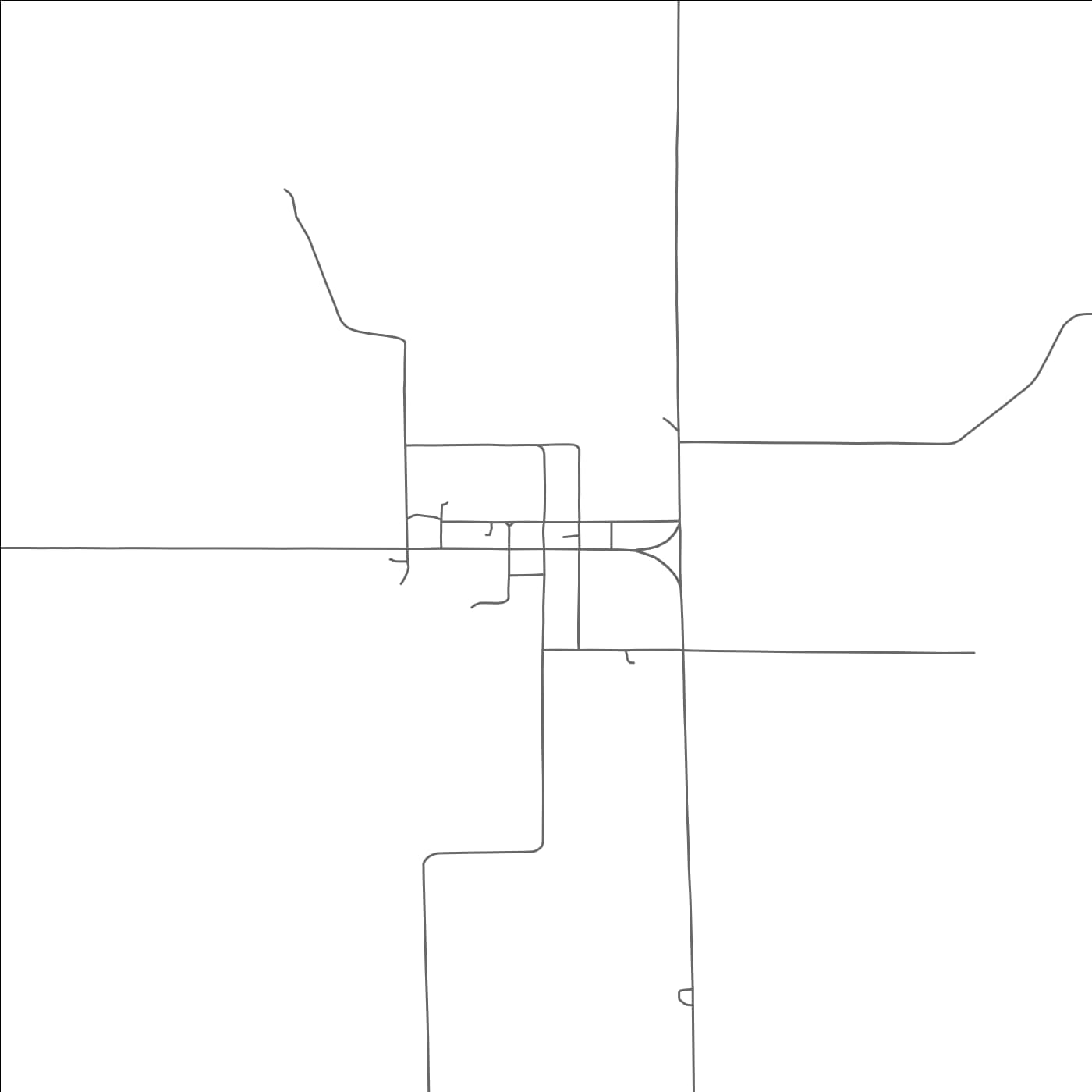 ROAD MAP OF GANDY, NEBRASKA BY MAPBAKES