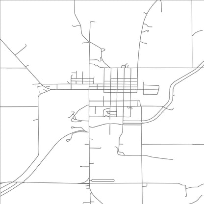 ROAD MAP OF GENOA, NEBRASKA BY MAPBAKES