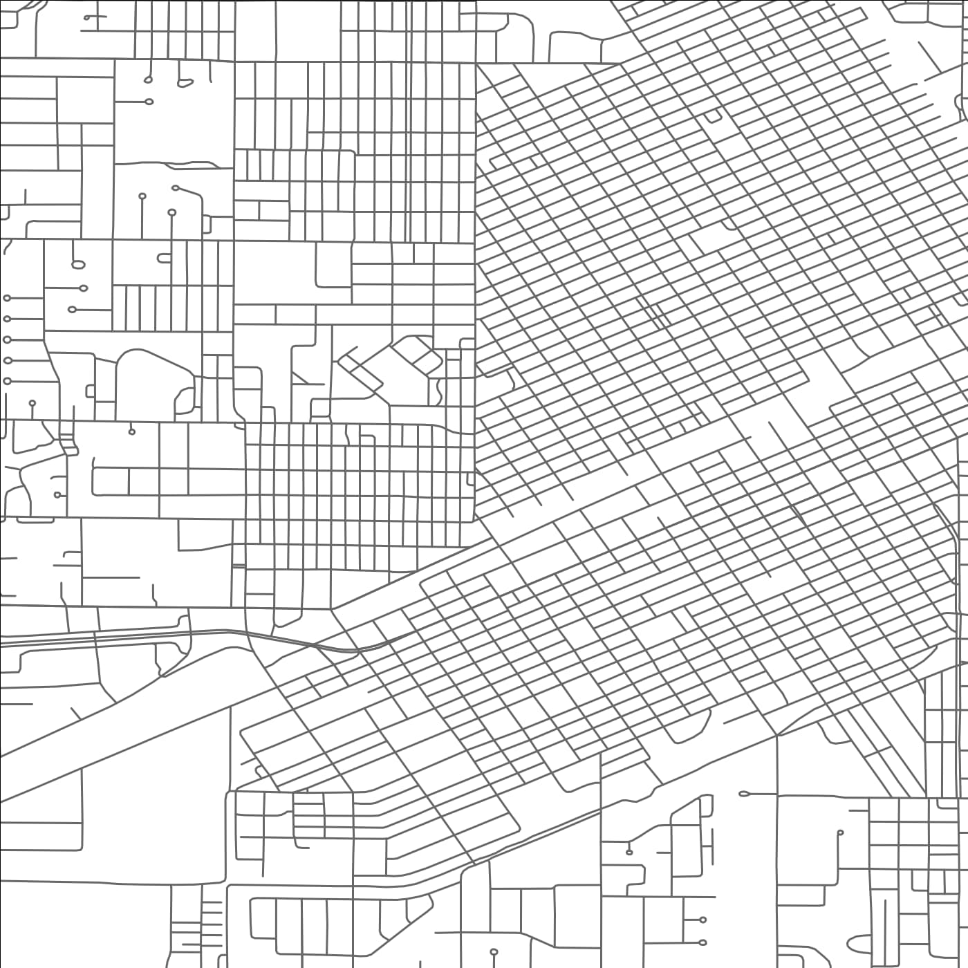 ROAD MAP OF GRAND ISLAND, NEBRASKA BY MAPBAKES