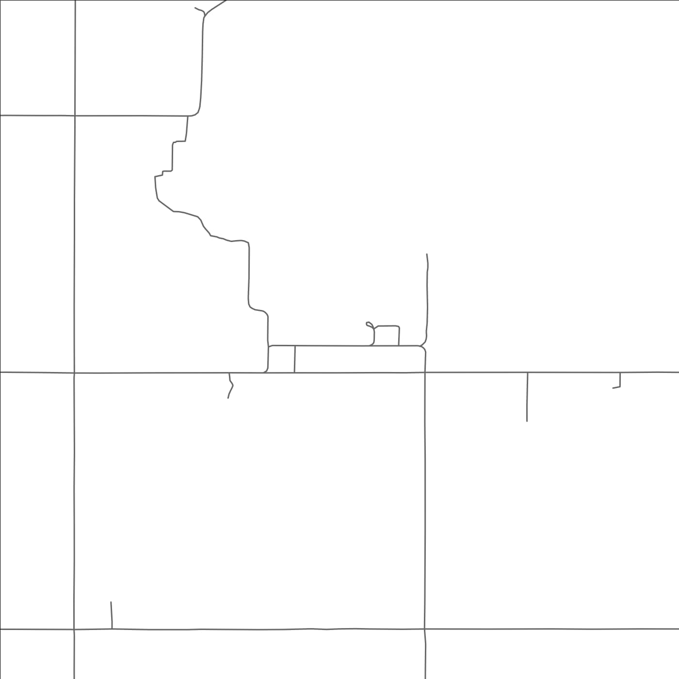 ROAD MAP OF GROSS, NEBRASKA BY MAPBAKES