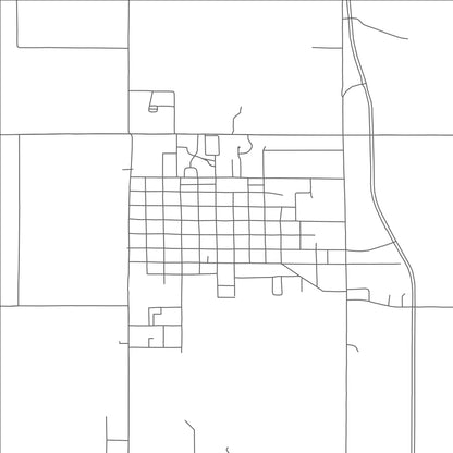 ROAD MAP OF HEBRON, NEBRASKA BY MAPBAKES