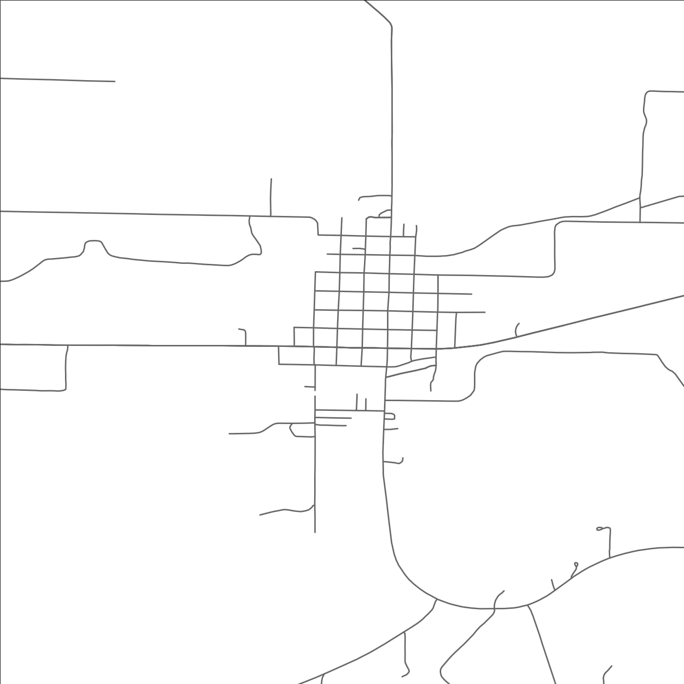 ROAD MAP OF INDIANOLA, NEBRASKA BY MAPBAKES