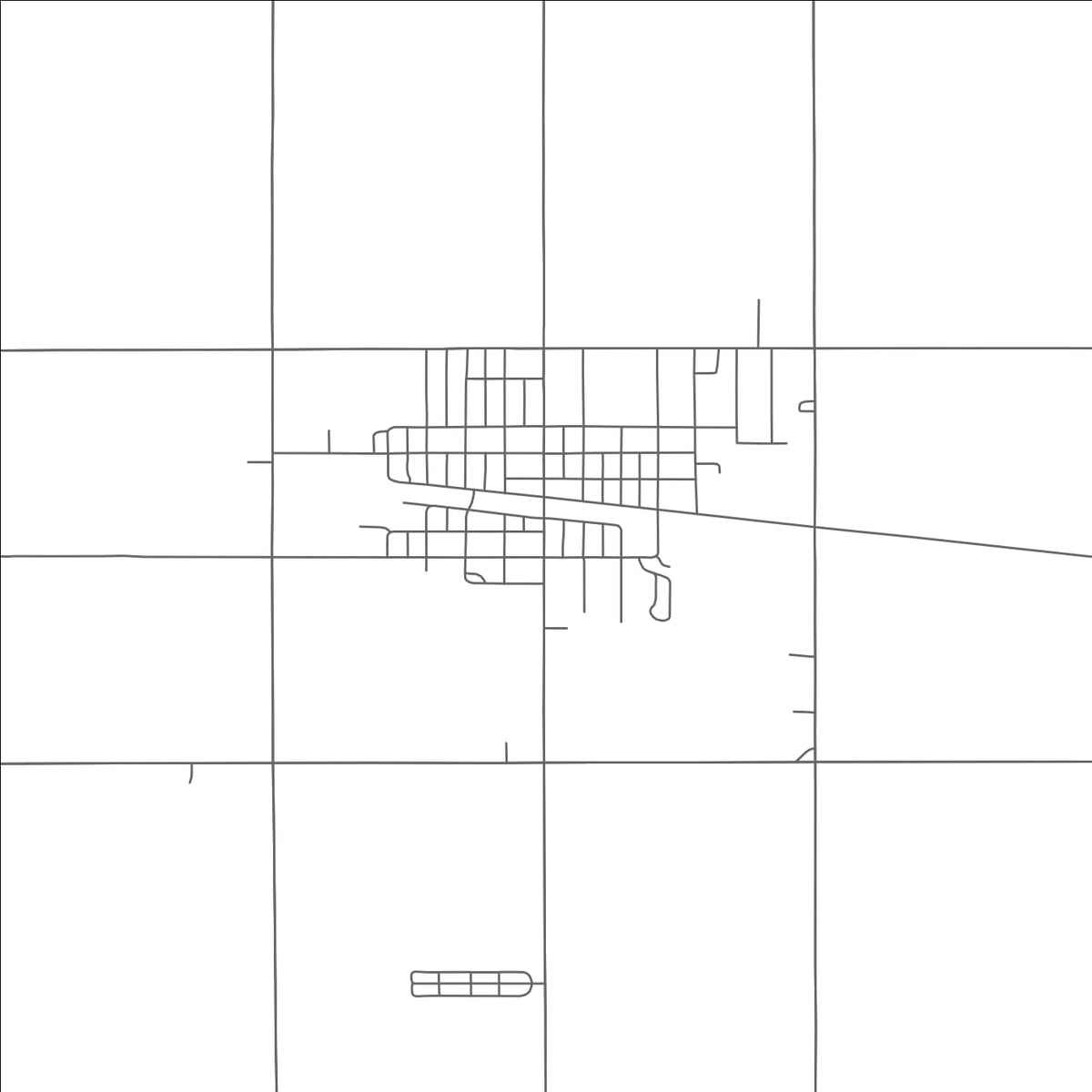 ROAD MAP OF KENESAW, NEBRASKA BY MAPBAKES