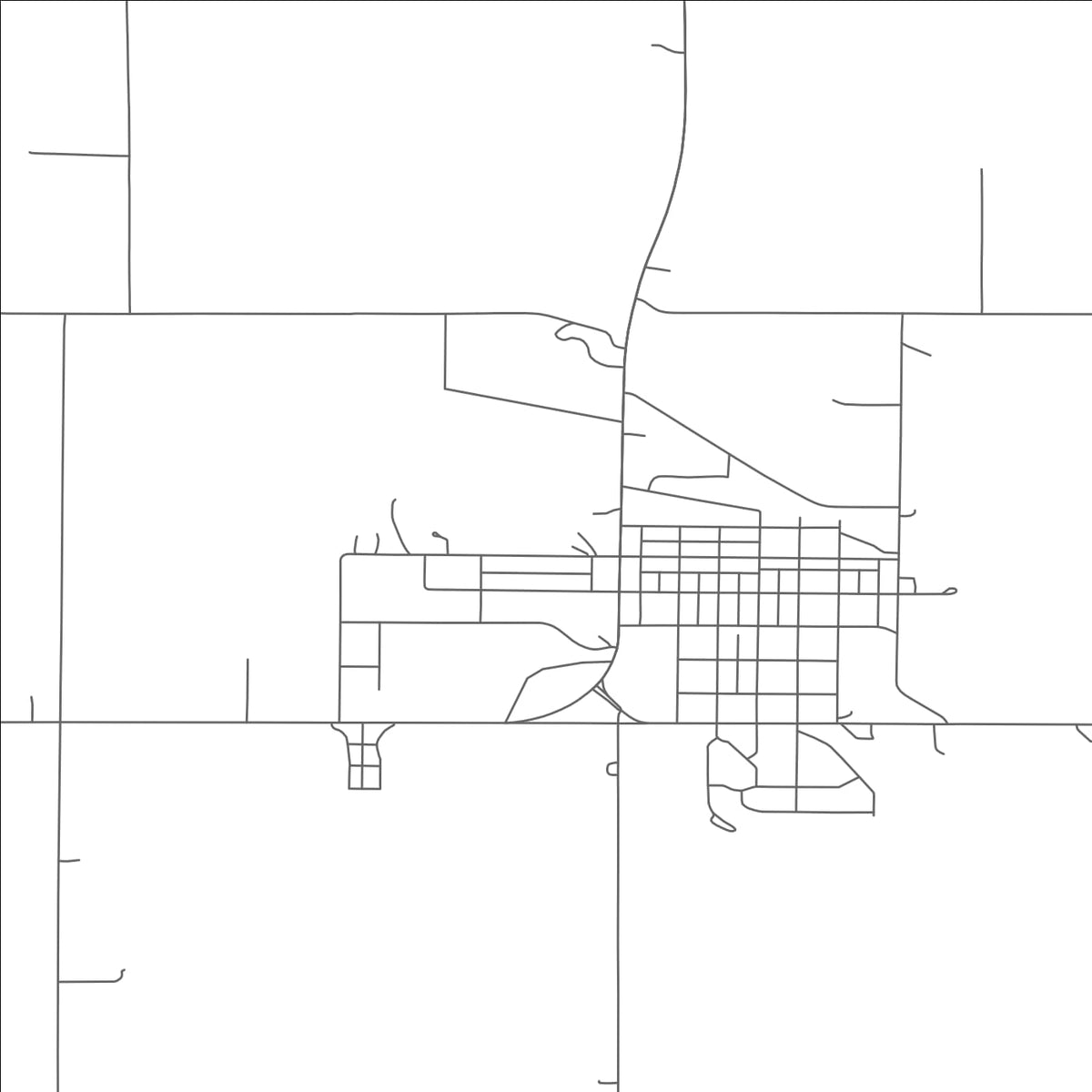 ROAD MAP OF LAUREL, NEBRASKA BY MAPBAKES