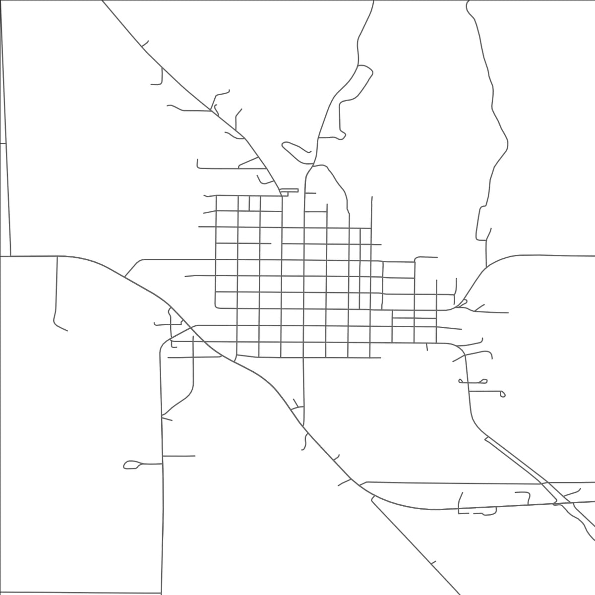 ROAD MAP OF LOUP CITY, NEBRASKA BY MAPBAKES