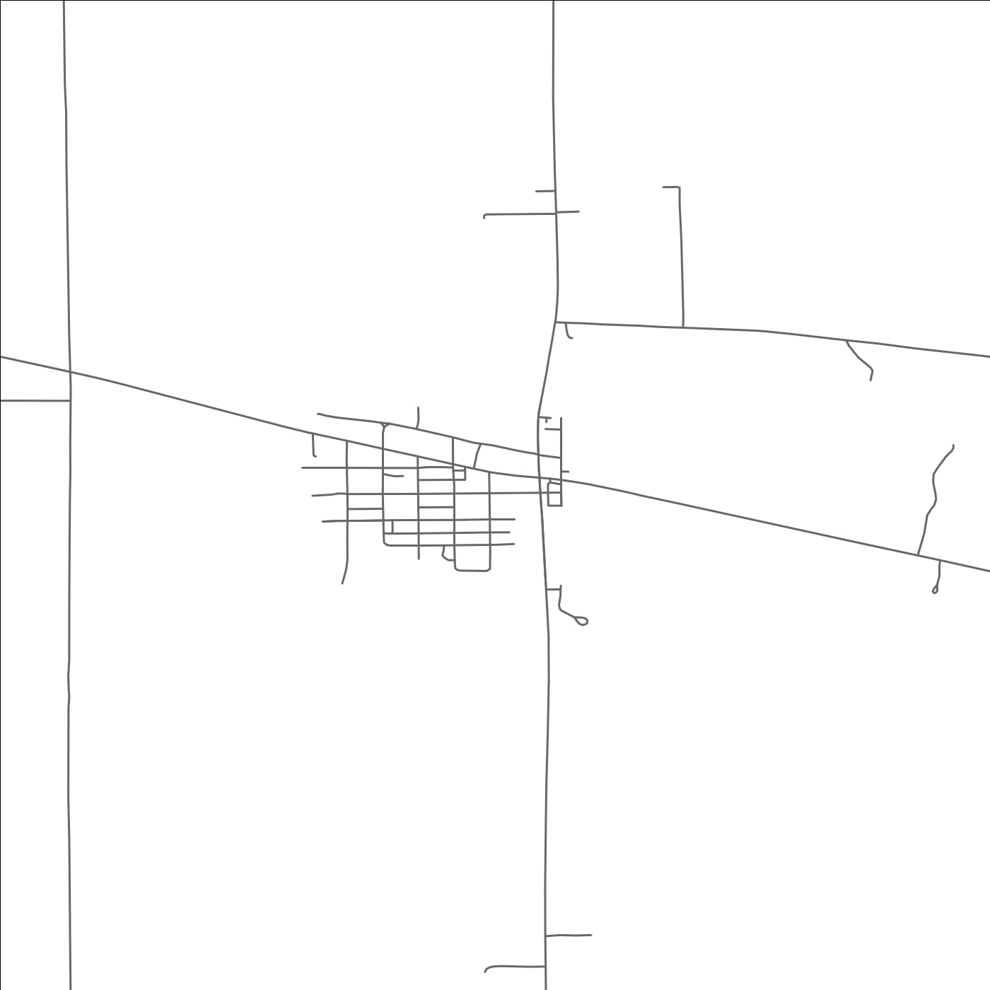 ROAD MAP OF MILLER, NEBRASKA BY MAPBAKES