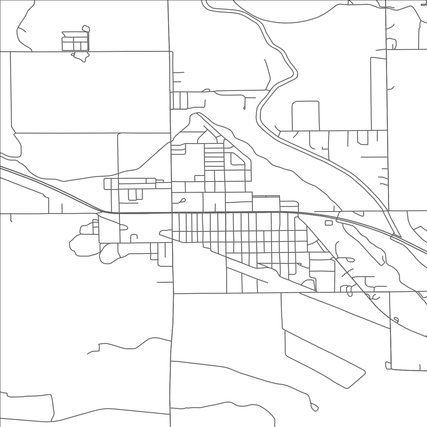 ROAD MAP OF MITCHELL, NEBRASKA BY MAPBAKES