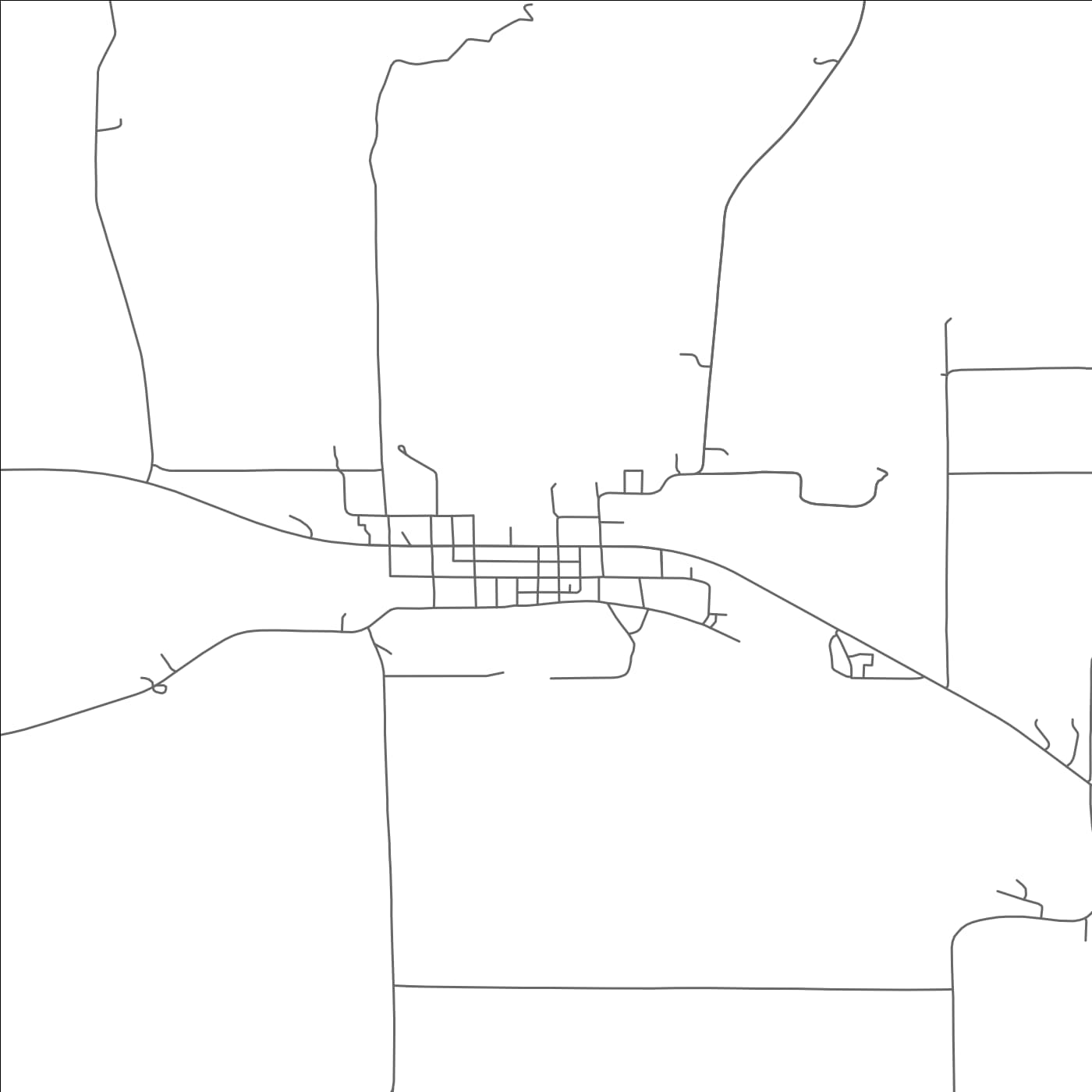 ROAD MAP OF NEWCASTLE, NEBRASKA BY MAPBAKES