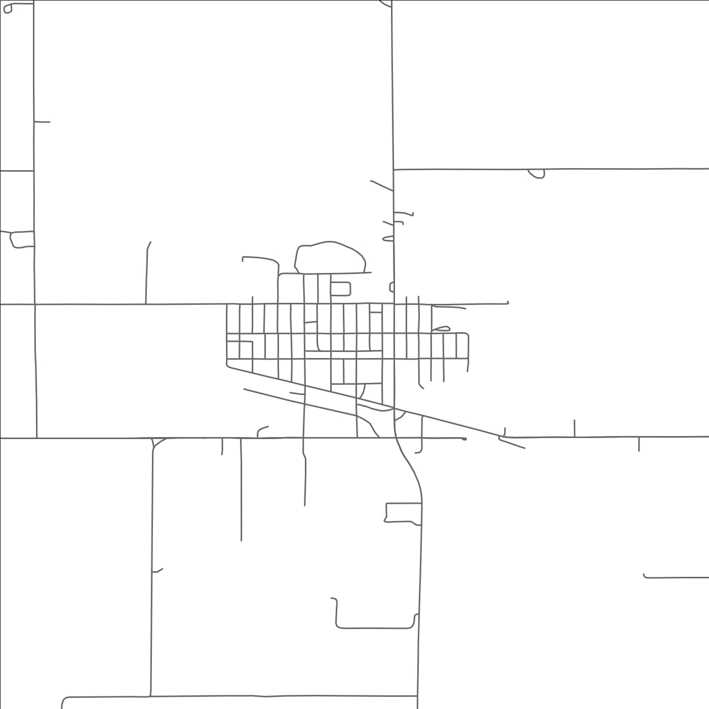 ROAD MAP OF NEWMAN GROVE, NEBRASKA BY MAPBAKES