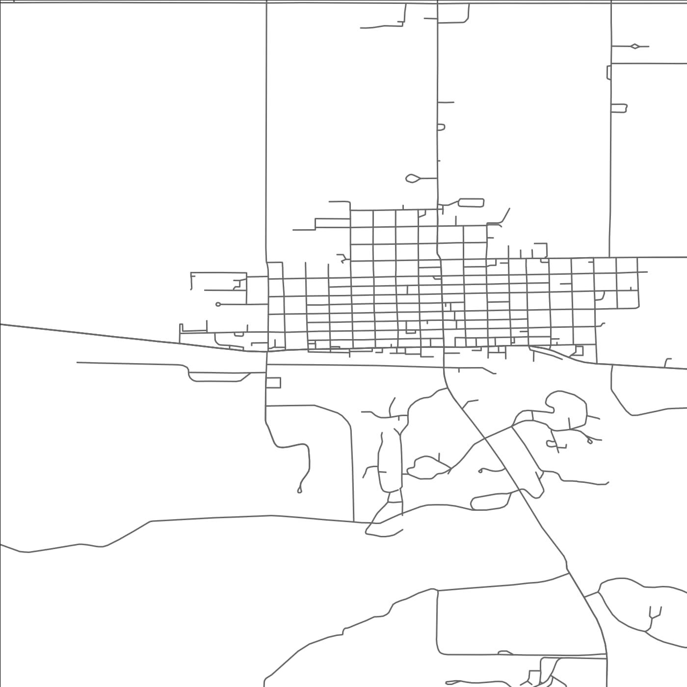 ROAD MAP OF NORTH BEND, NEBRASKA BY MAPBAKES