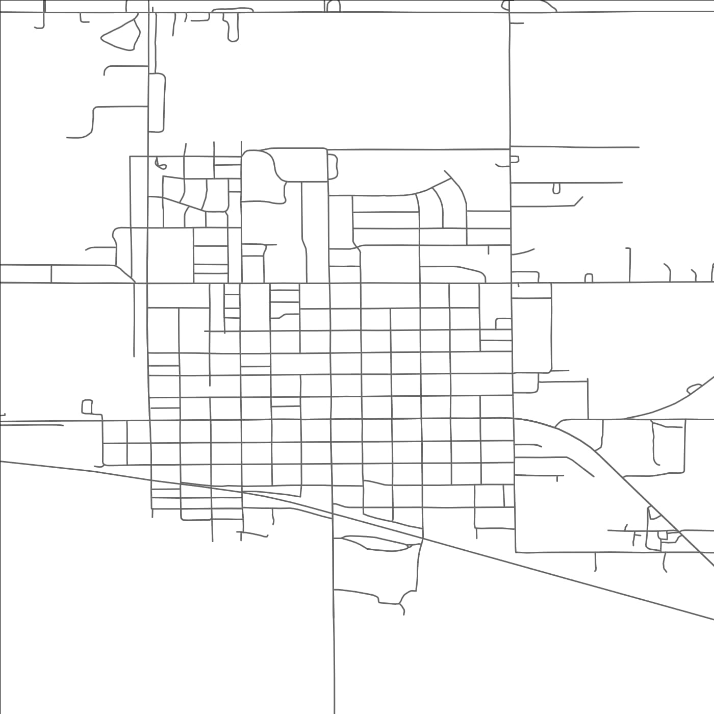 ROAD MAP OF O'NEILL, NEBRASKA BY MAPBAKES