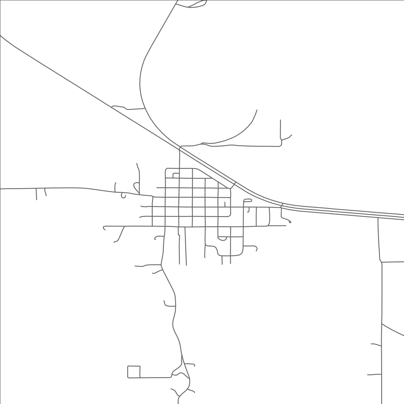 ROAD MAP OF OAKDALE, NEBRASKA BY MAPBAKES