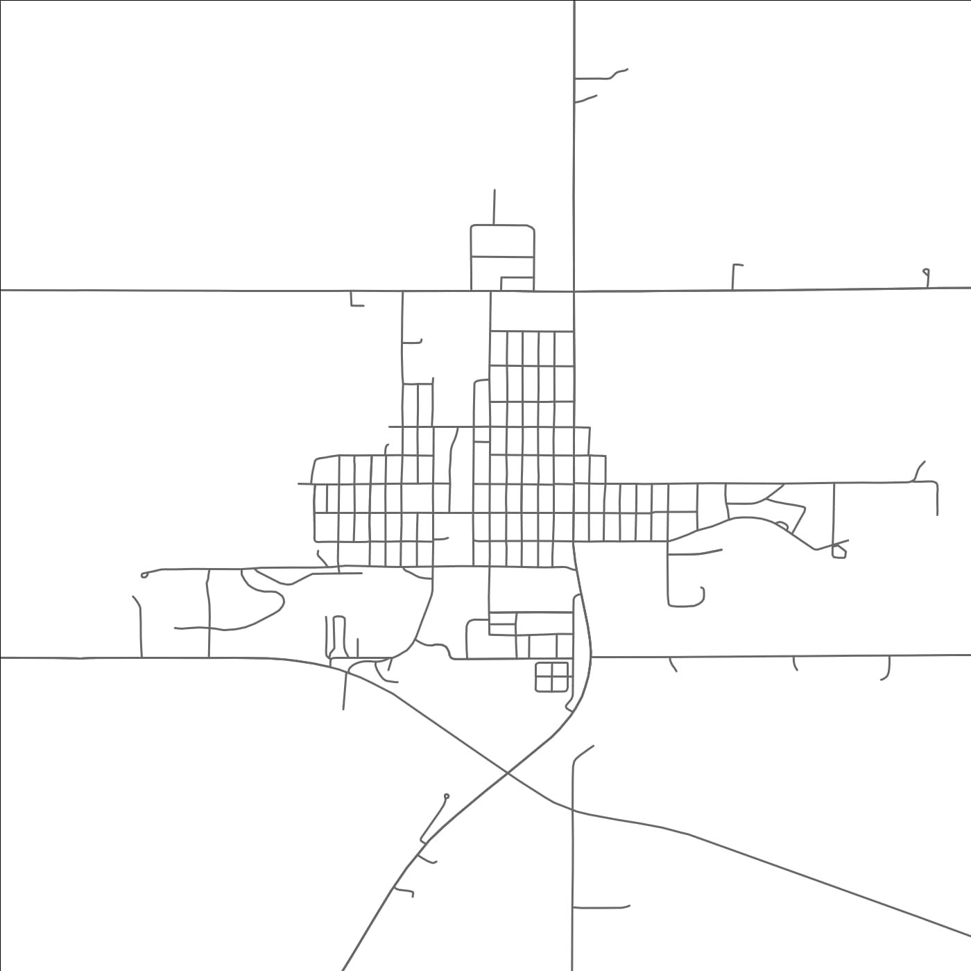 ROAD MAP OF OAKLAND, NEBRASKA BY MAPBAKES