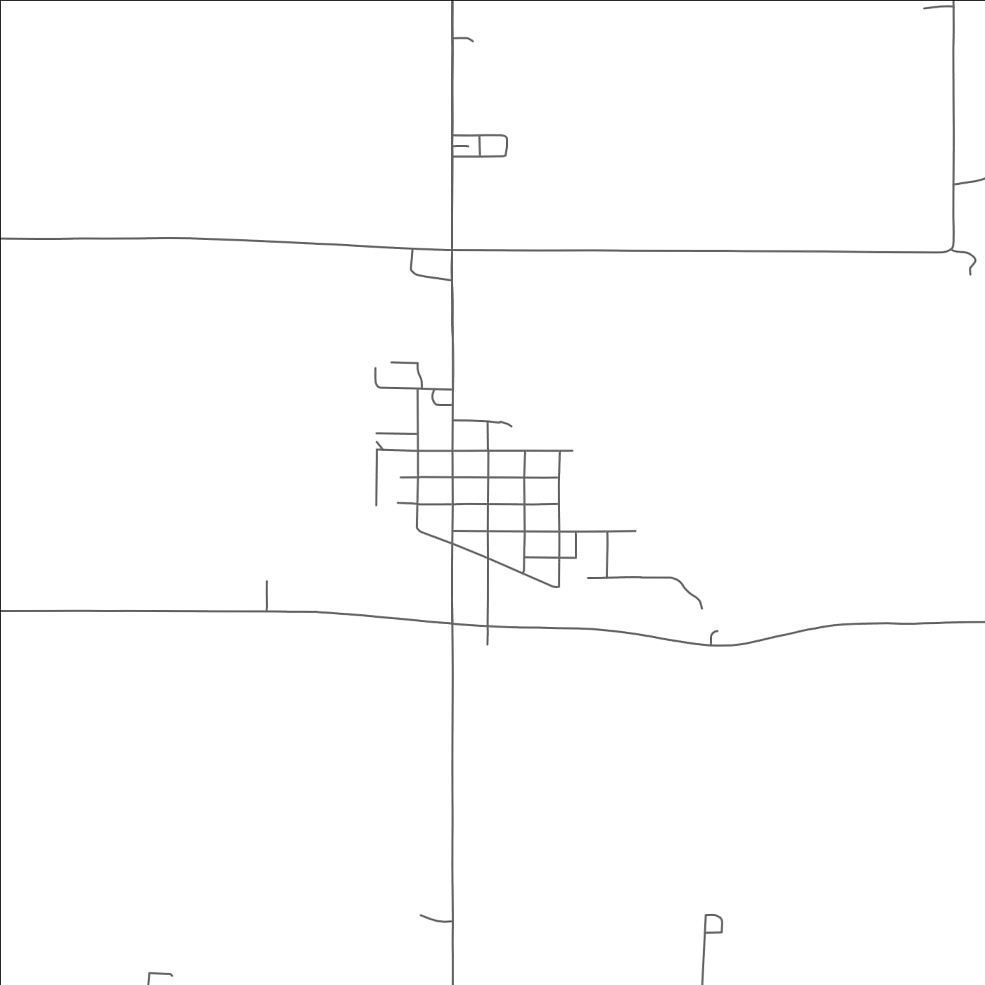 ROAD MAP OF ODELL, NEBRASKA BY MAPBAKES