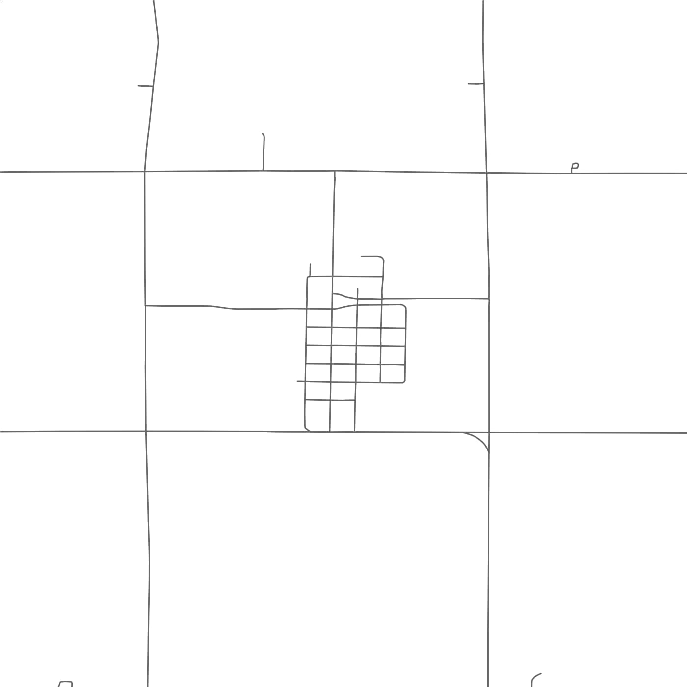 ROAD MAP OF OHIOWA, NEBRASKA BY MAPBAKES