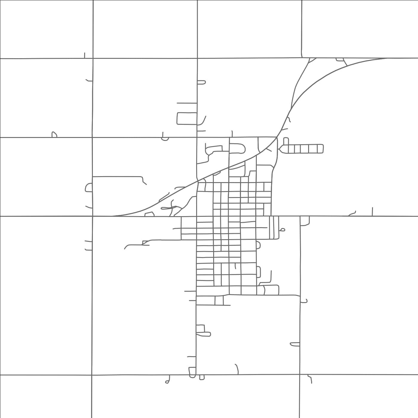 ROAD MAP OF OSCEOLA, NEBRASKA BY MAPBAKES