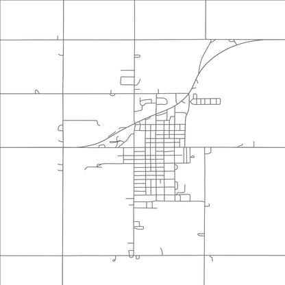 ROAD MAP OF OSCEOLA, NEBRASKA BY MAPBAKES