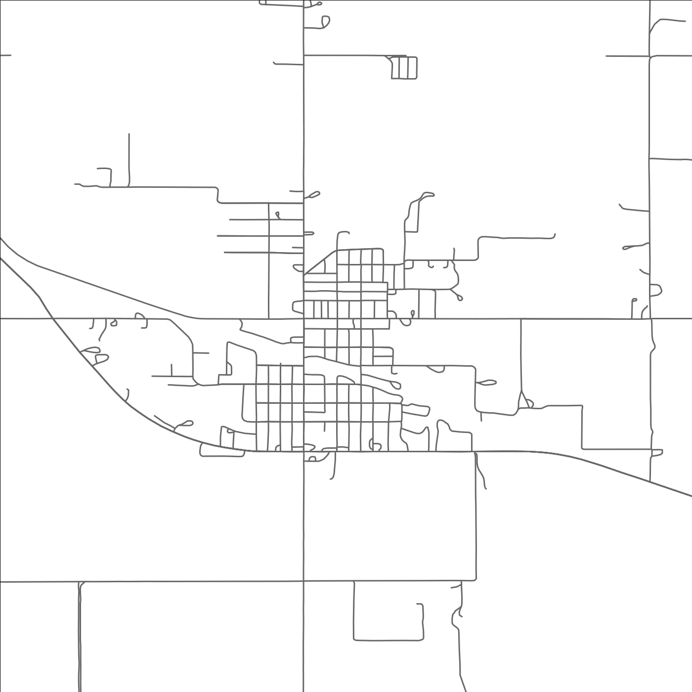 ROAD MAP OF OSHKOSH, NEBRASKA BY MAPBAKES