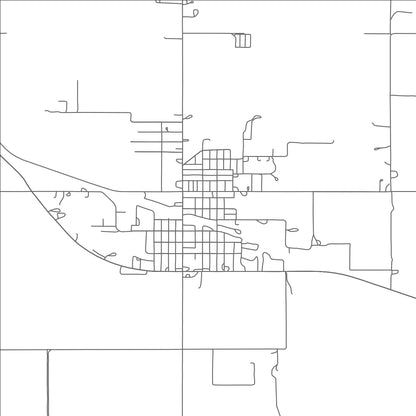 ROAD MAP OF OSHKOSH, NEBRASKA BY MAPBAKES