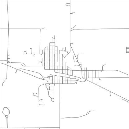 ROAD MAP OF OXFORD, NEBRASKA BY MAPBAKES