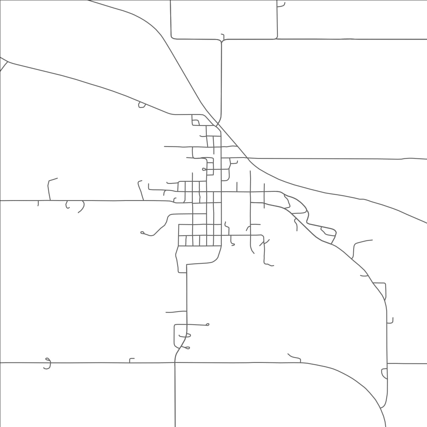 ROAD MAP OF PERU, NEBRASKA BY MAPBAKES