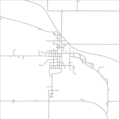 ROAD MAP OF PERU, NEBRASKA BY MAPBAKES