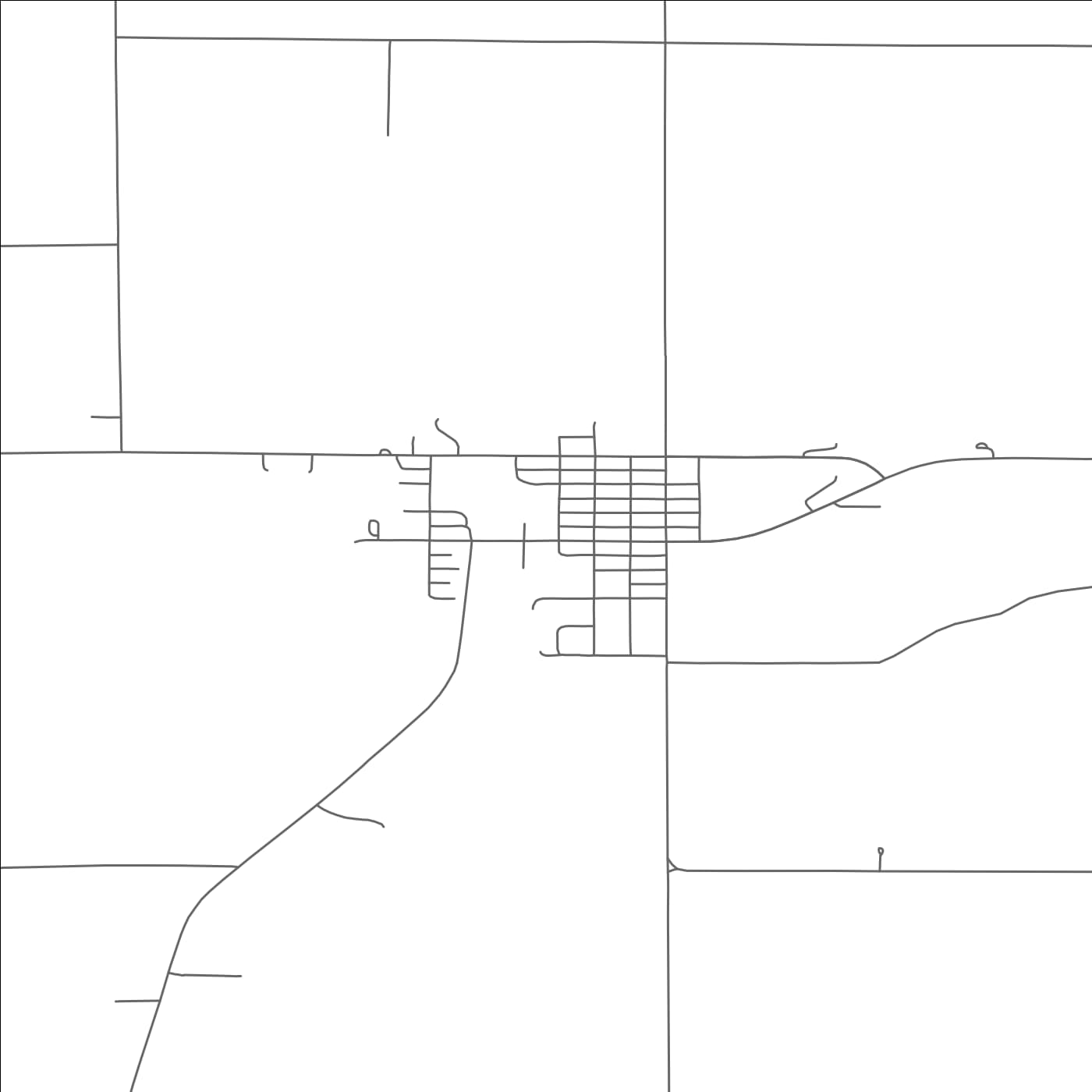 ROAD MAP OF PLATTE CENTER, NEBRASKA BY MAPBAKES