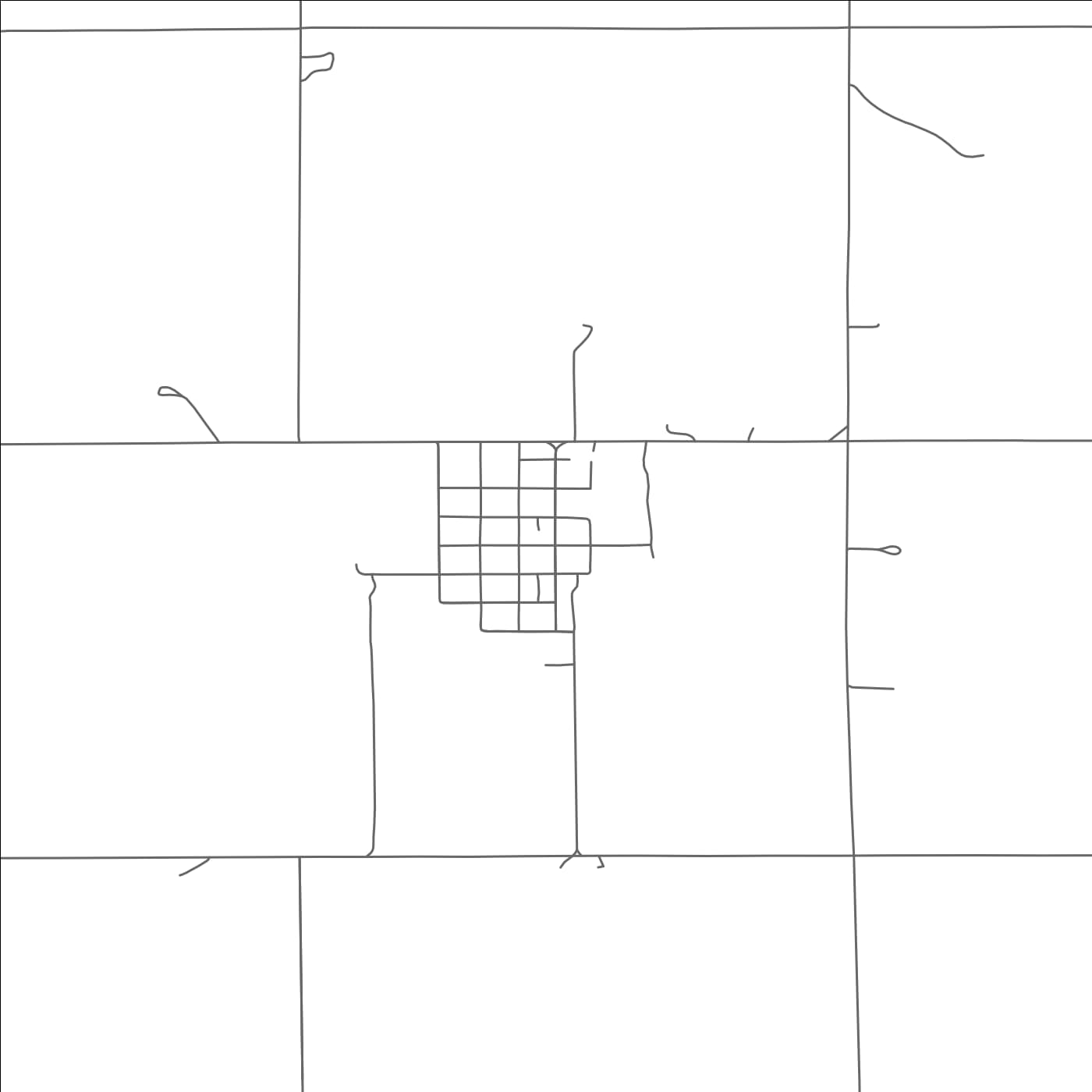 ROAD MAP OF ROSALIE, NEBRASKA BY MAPBAKES