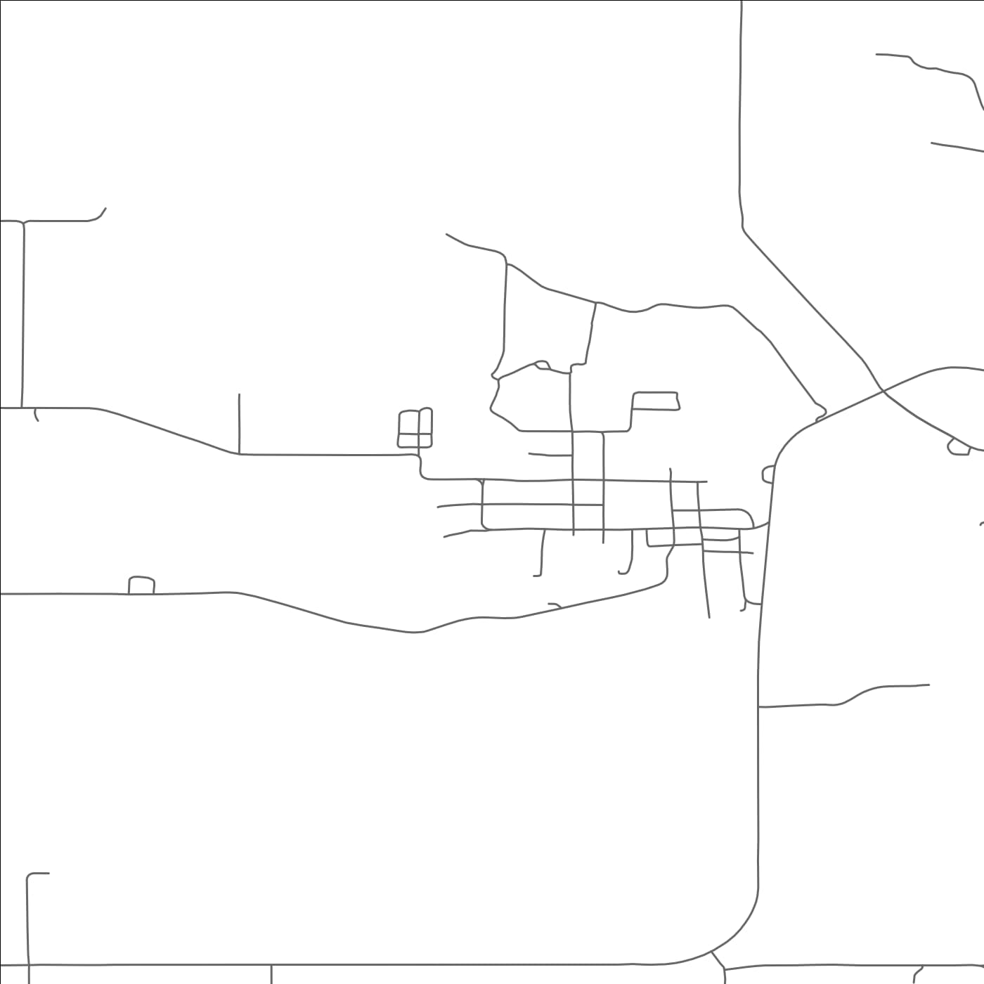 ROAD MAP OF SALEM, NEBRASKA BY MAPBAKES