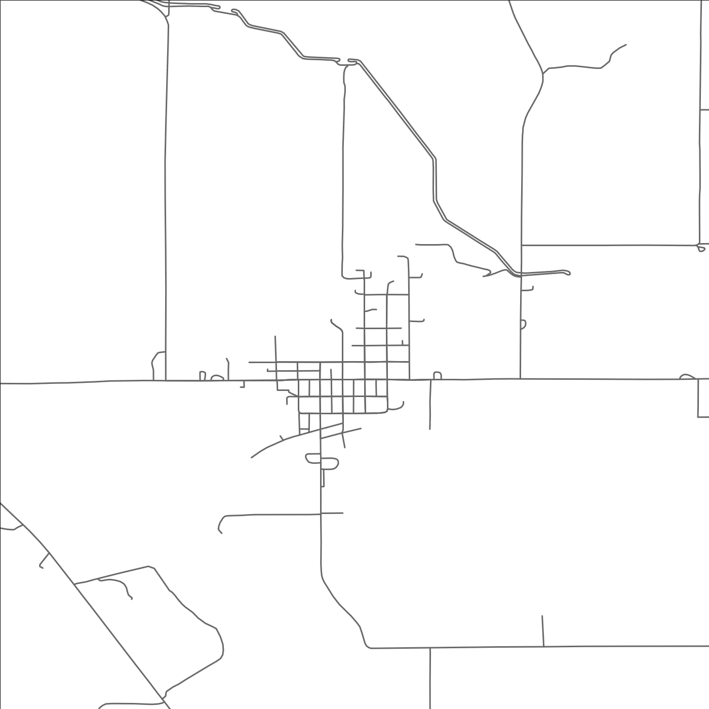 ROAD MAP OF SCOTIA, NEBRASKA BY MAPBAKES