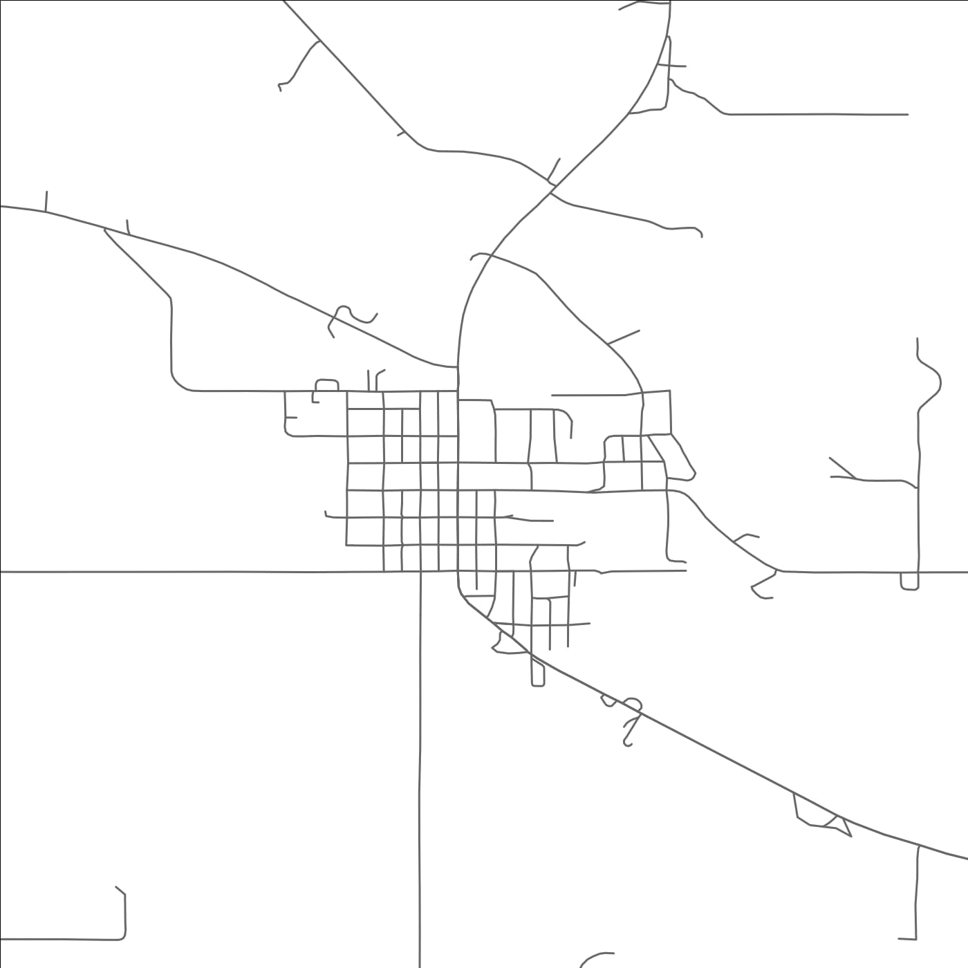 ROAD MAP OF SPENCER, NEBRASKA BY MAPBAKES