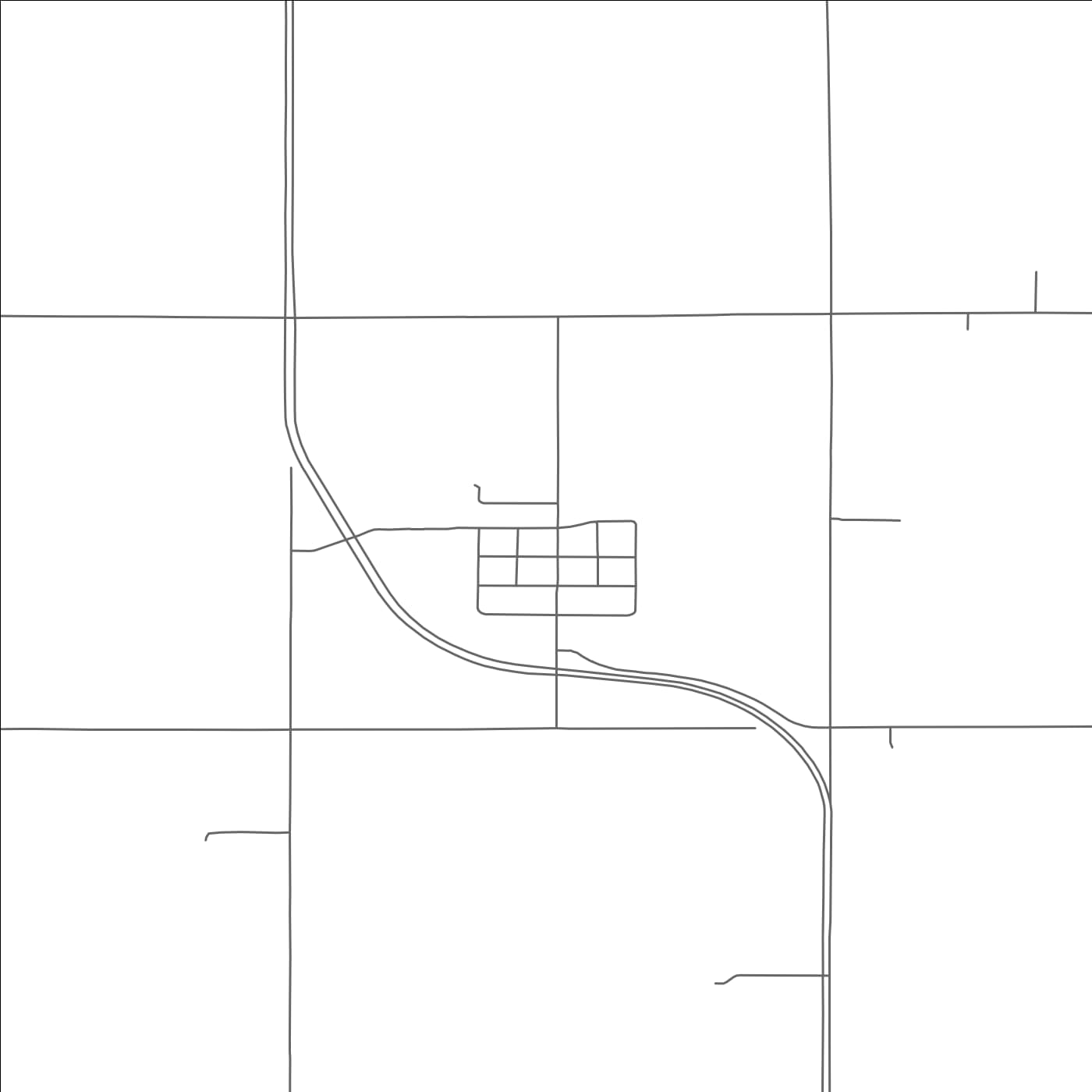 ROAD MAP OF STRANG, NEBRASKA BY MAPBAKES