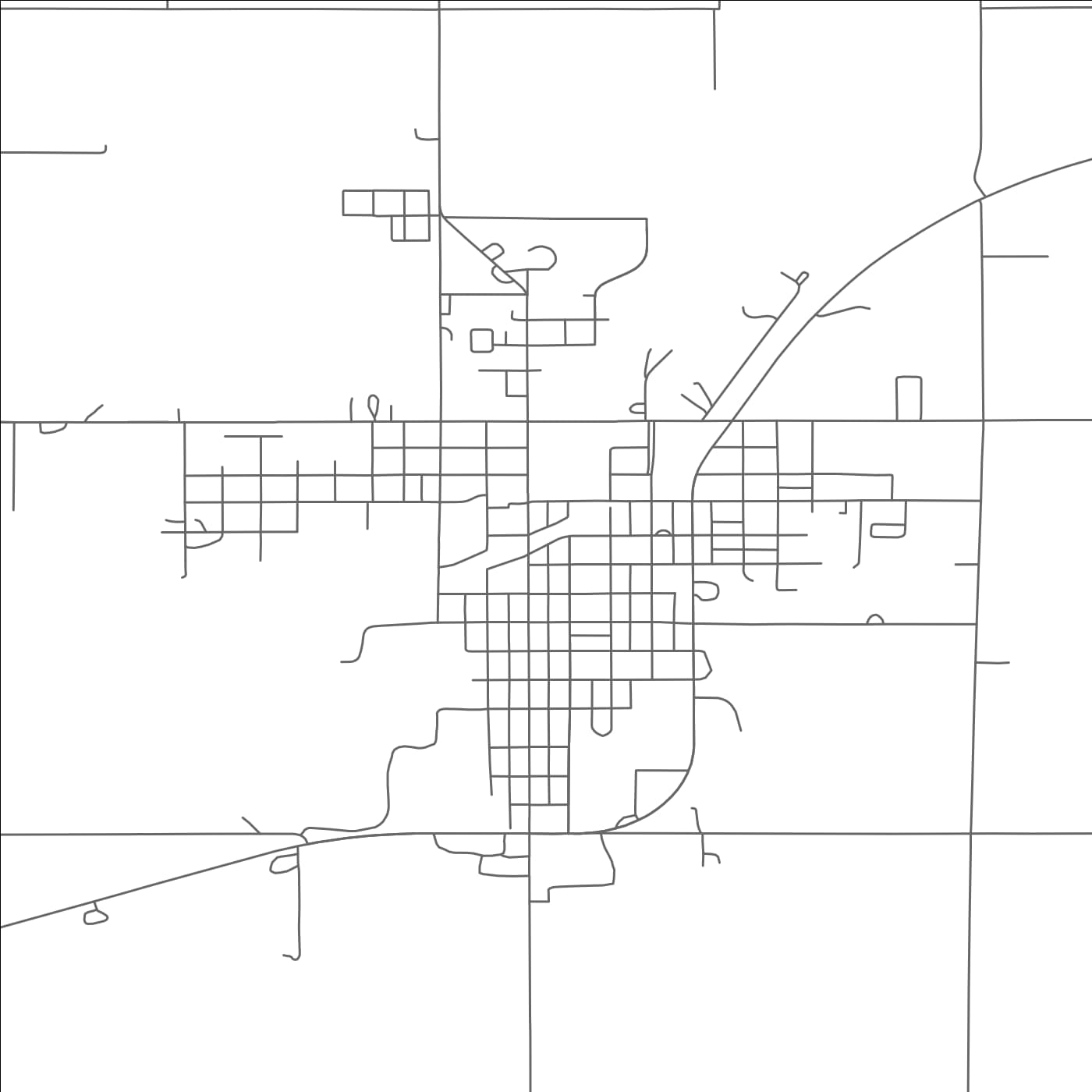 ROAD MAP OF SUTTON, NEBRASKA BY MAPBAKES