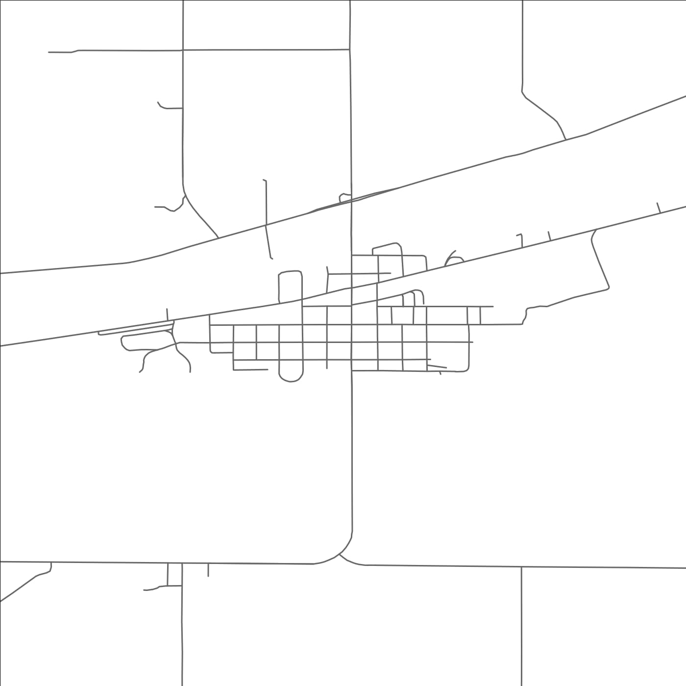 ROAD MAP OF TRENTON, NEBRASKA BY MAPBAKES