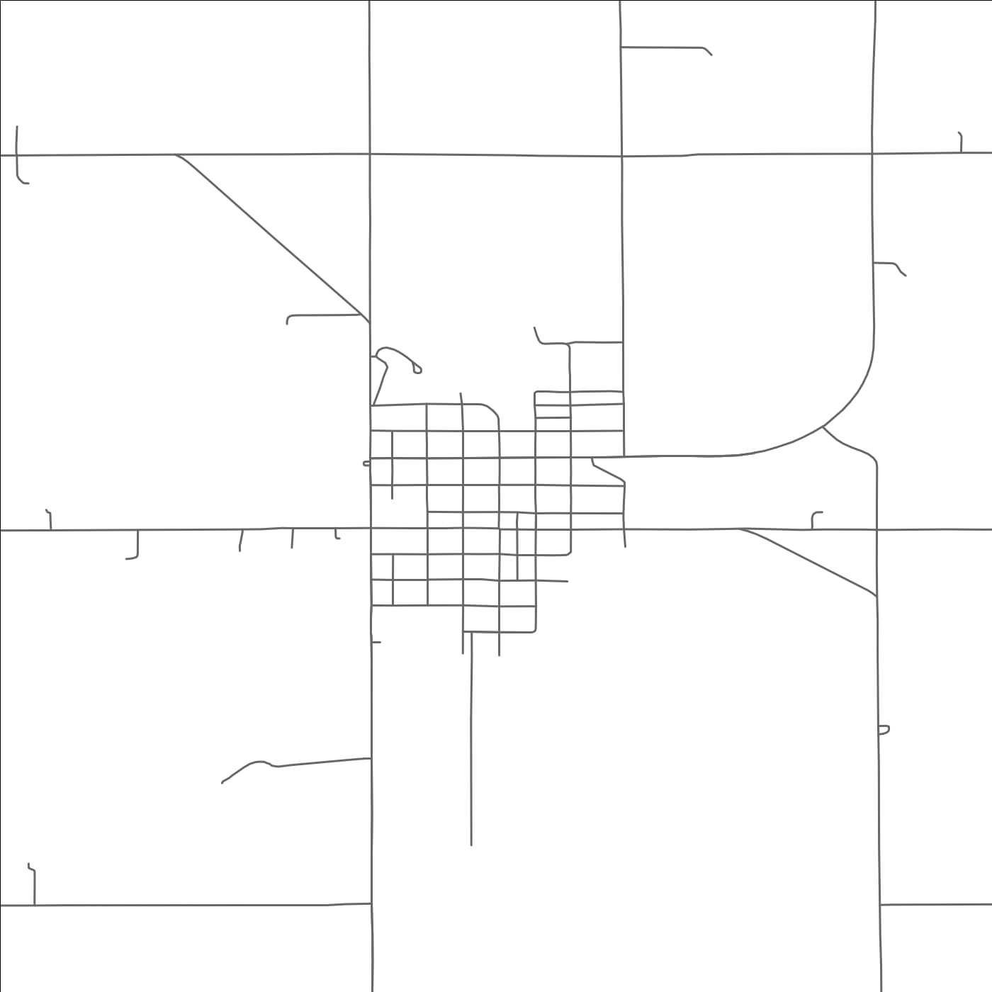 ROAD MAP OF WAUSA, NEBRASKA BY MAPBAKES