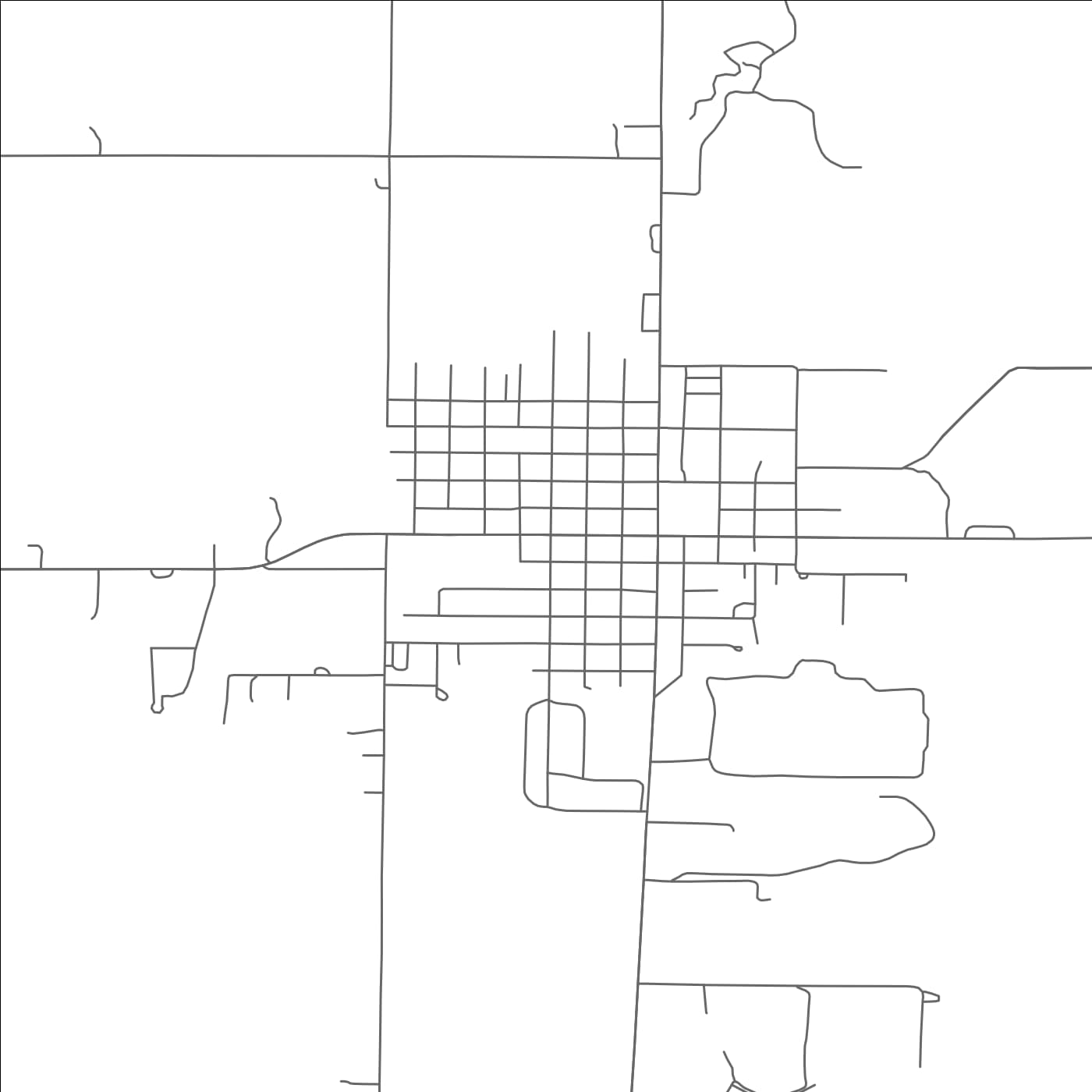 ROAD MAP OF WILBER, NEBRASKA BY MAPBAKES