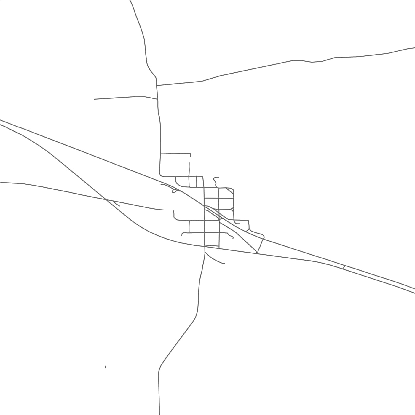 ROAD MAP OF WOOD LAKE, NEBRASKA BY MAPBAKES