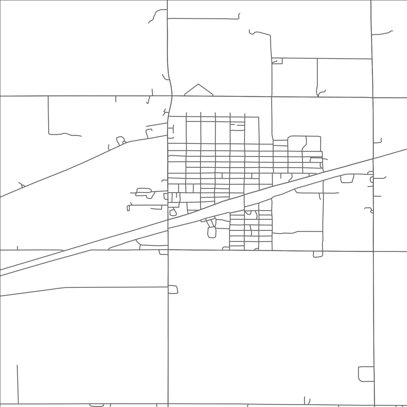 ROAD MAP OF WOOD RIVER, NEBRASKA BY MAPBAKES