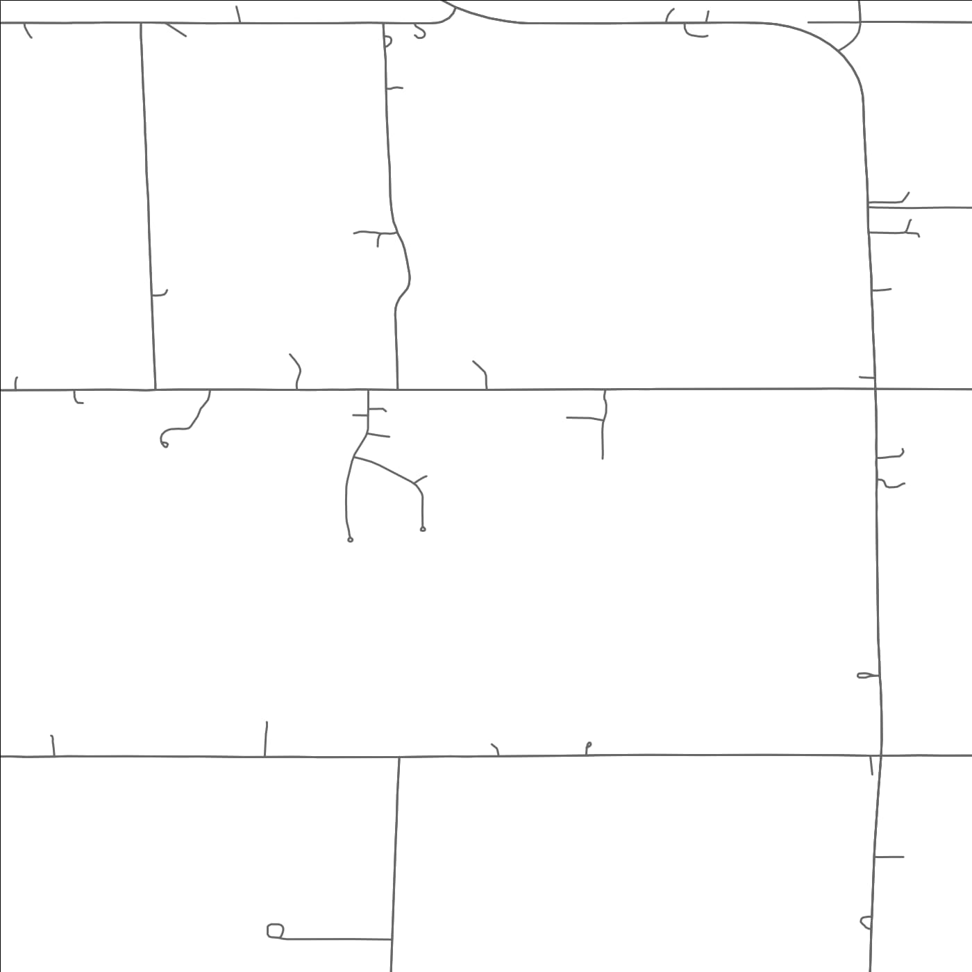 ROAD MAP OF WOODLAND HILLS, NEBRASKA BY MAPBAKES