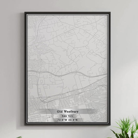 ROAD MAP OF OLD WESTBURY, NEW YORK BY MAPBAKES