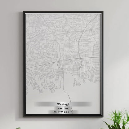 ROAD MAP OF WANTAGH, NEW YORK BY MAPBAKES